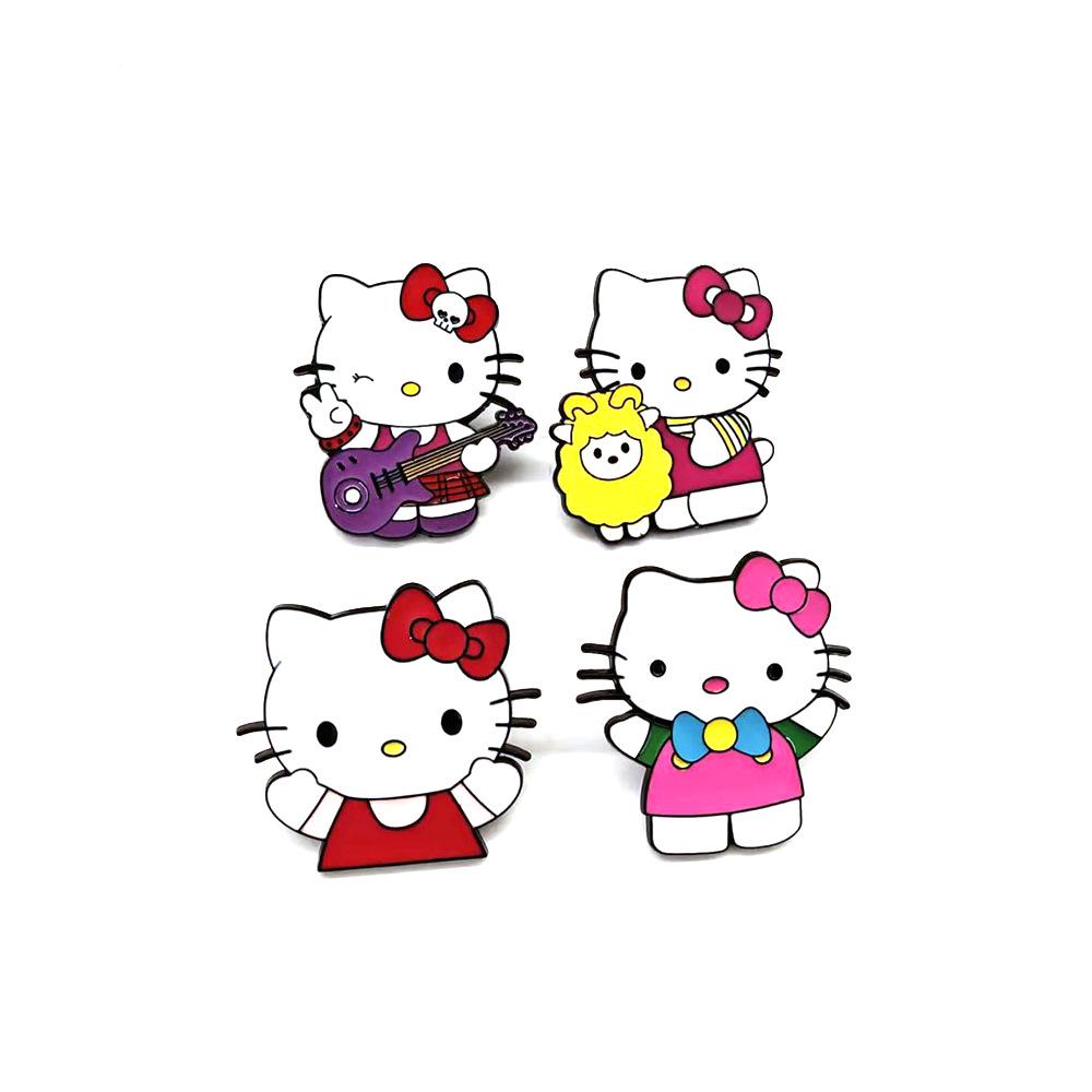 Ретро Милый Мультяшный Значок-Брошь Hello Kitty - Значок Sanrio с Упаковкой для Сумки
