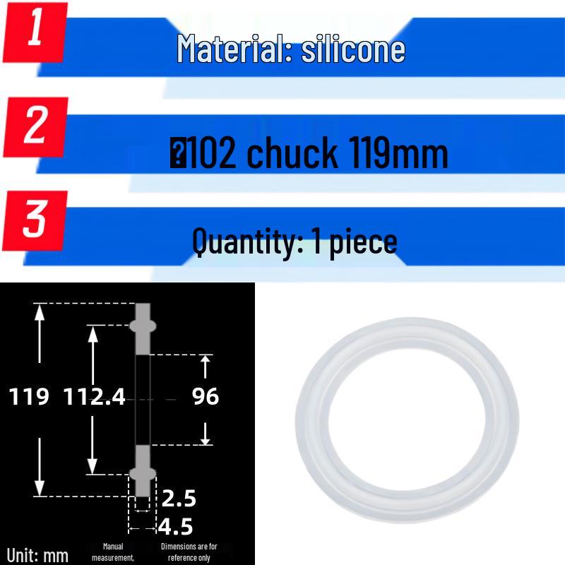 Silicone Quick-Release Sealing Ring & PTFE EPDM Fluoro Rubber Gasket Set