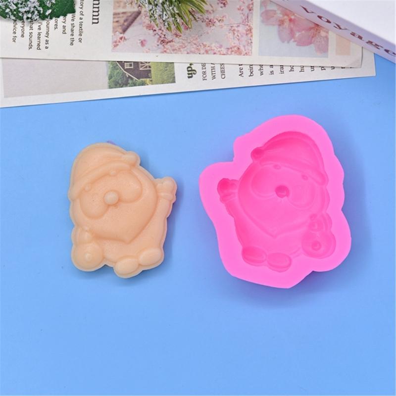 3Pcs Christmas Series Silicone Mold Santa Clauses Baking Tools Festive Handmade Fondant/Cake Mould for Baking Lovers