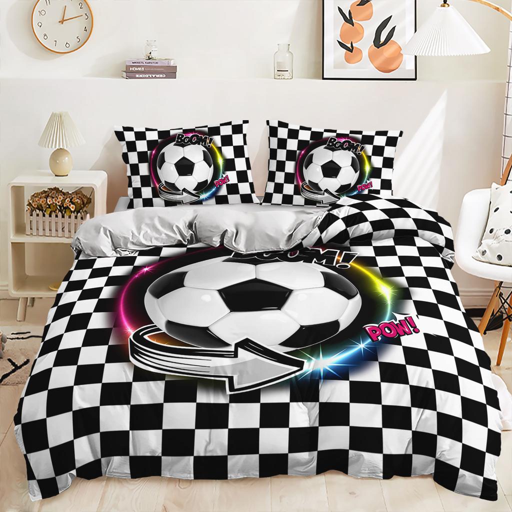 Quilt Cover Three-Piece Kit Football Sports Digital Printing Bedding