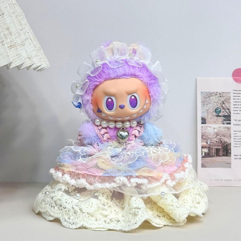 Doll Clothing Set 1st-3rd Gen BJD Dolls Lolita Style Dress With Lace Skirt Headpiece Necklace Multiple Colors