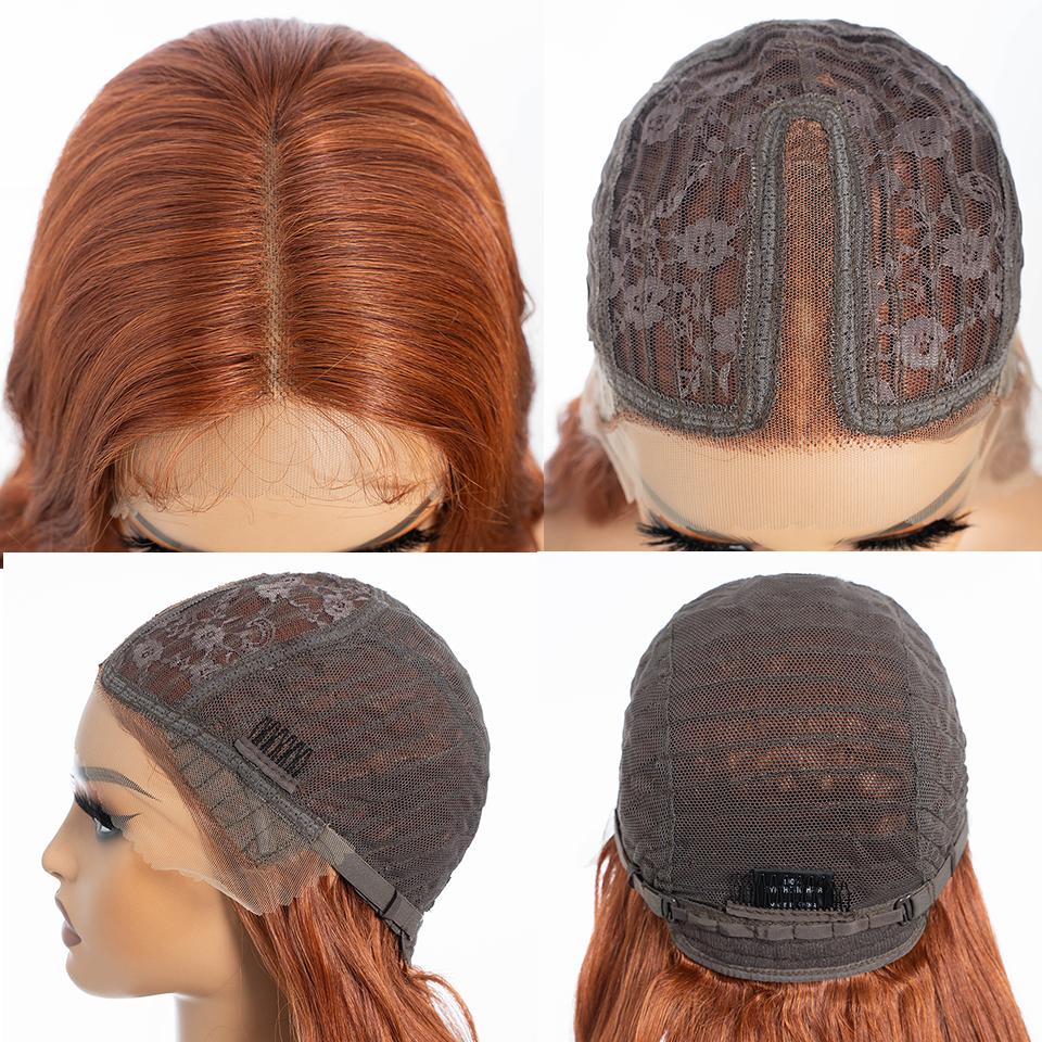 FREEDOM Synthetic Lace Front Wigs For Women Long Wavy 30" Body Wavy Long T Part Lace Wig Ombre Blonde Ginger Blue Cosplay Wig