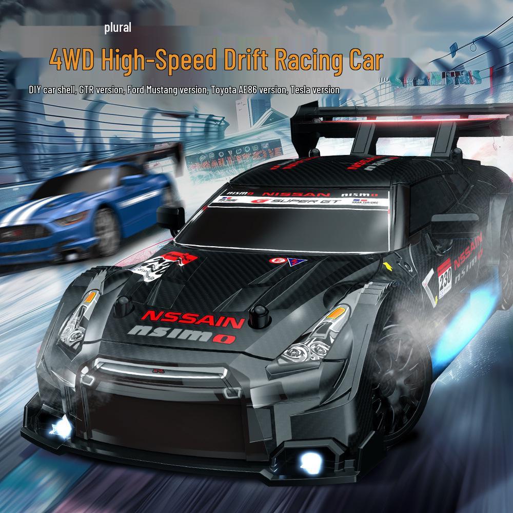 High-Speed 2.4G RC Drift Car: Half-Scale, Four-Wheel Drive, with Lights - Remote Control Toy for Kids