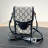[Pre-Owned] 1955 Horsebit Logo Canvas And Leather Mini Shoulder Bag - Very Good #KG2SYO