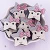 10pcs Felt Fabric Colorful Glitter Bepowder Kawaii Cartoon Bowknot Star Patch Applique Sewing DIY Hair Bow Craft Supplie