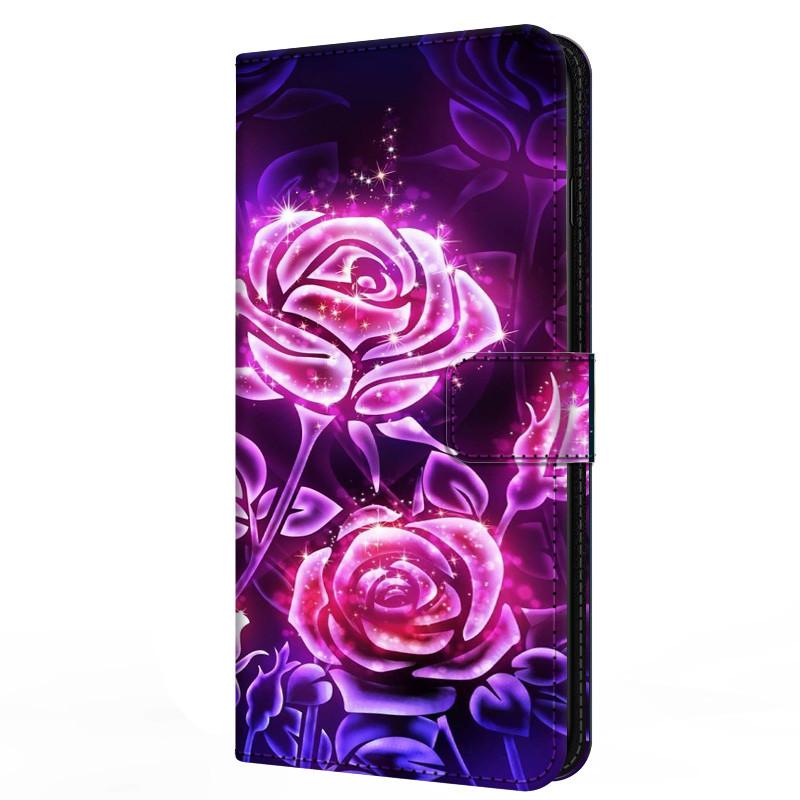 Кожаный чехол-книжка для Samsung A25 Кошелек Подставка Обложка-книга для Galaxy A15 4G 5G Магнитный Цветок Прекрасный A14 A34 A54 5G M13 4G
