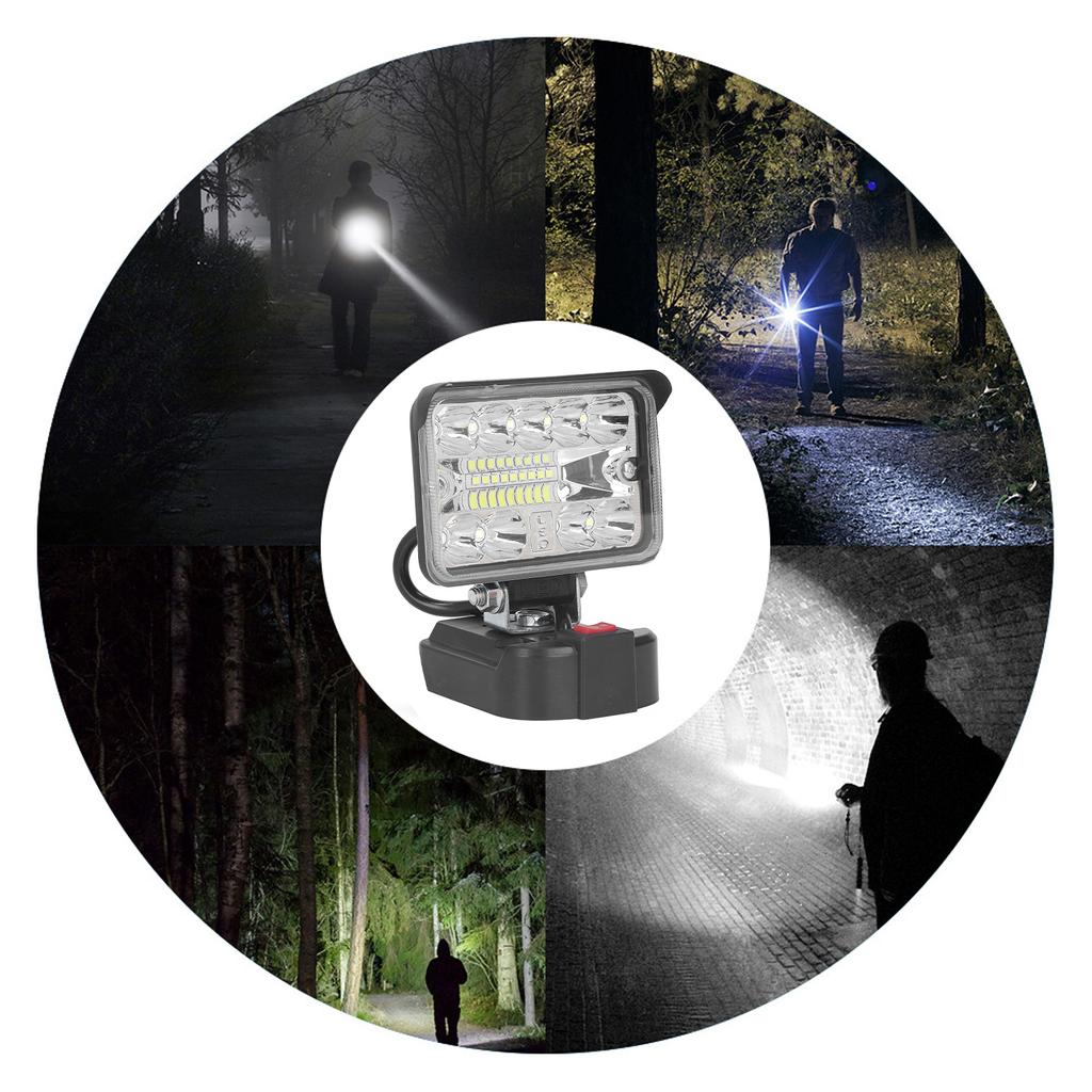 3-дюймовый светодиодный рабочий светильник с подставкой, беспроводная лампа для наружного освещения, аварийная 54 Вт, 2800 лм, 6500 К