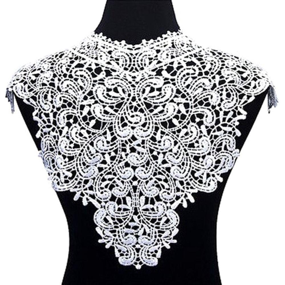 Detachable Lace Neckline Embroideried Fabric Apparel Accessories Women Clothes EMA