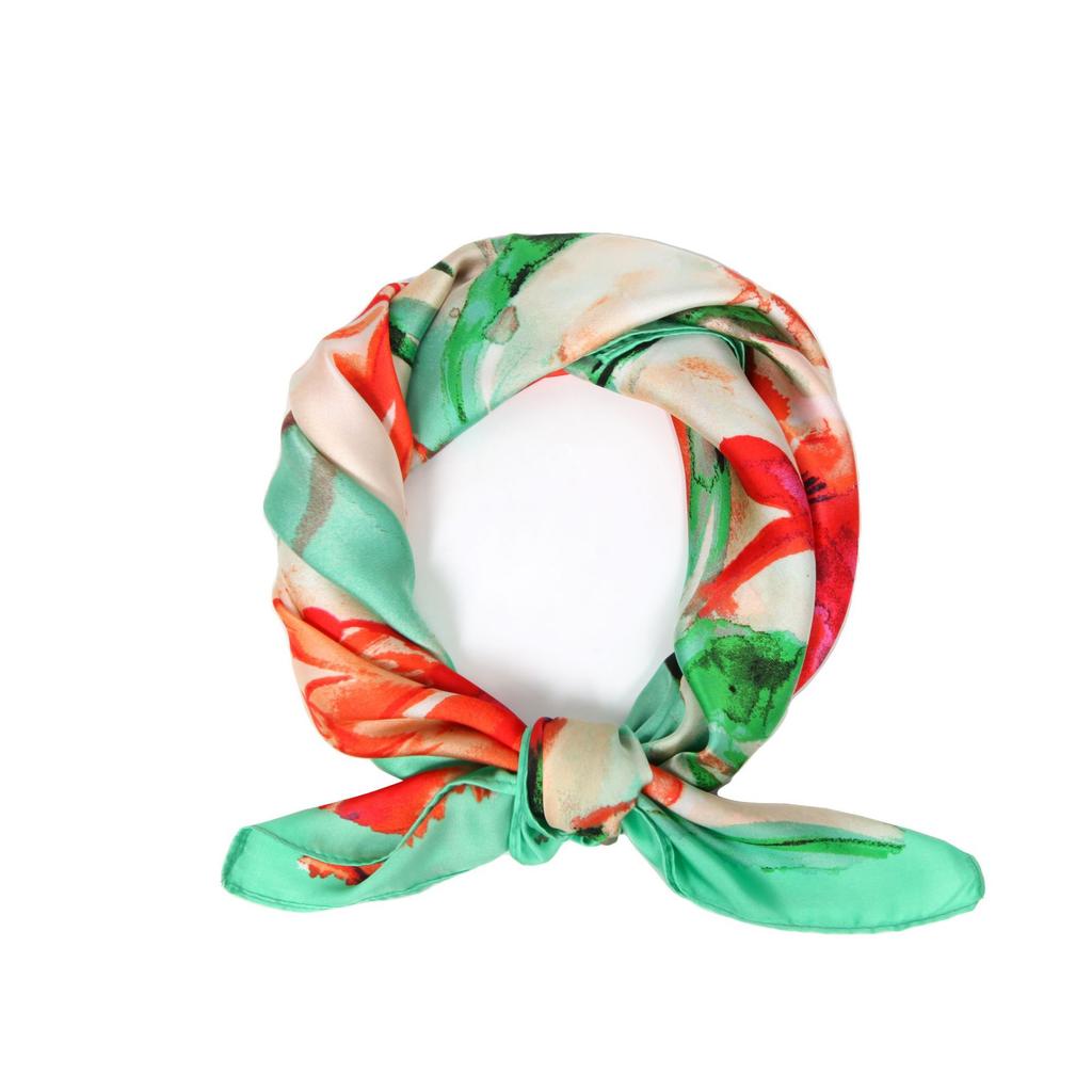 70 * 70 Солнцезащитный маленький квадратный шарф с большим принтом, женский шелковый шарф, тонкий легкий солнцезащитный шарф, повязка на голову