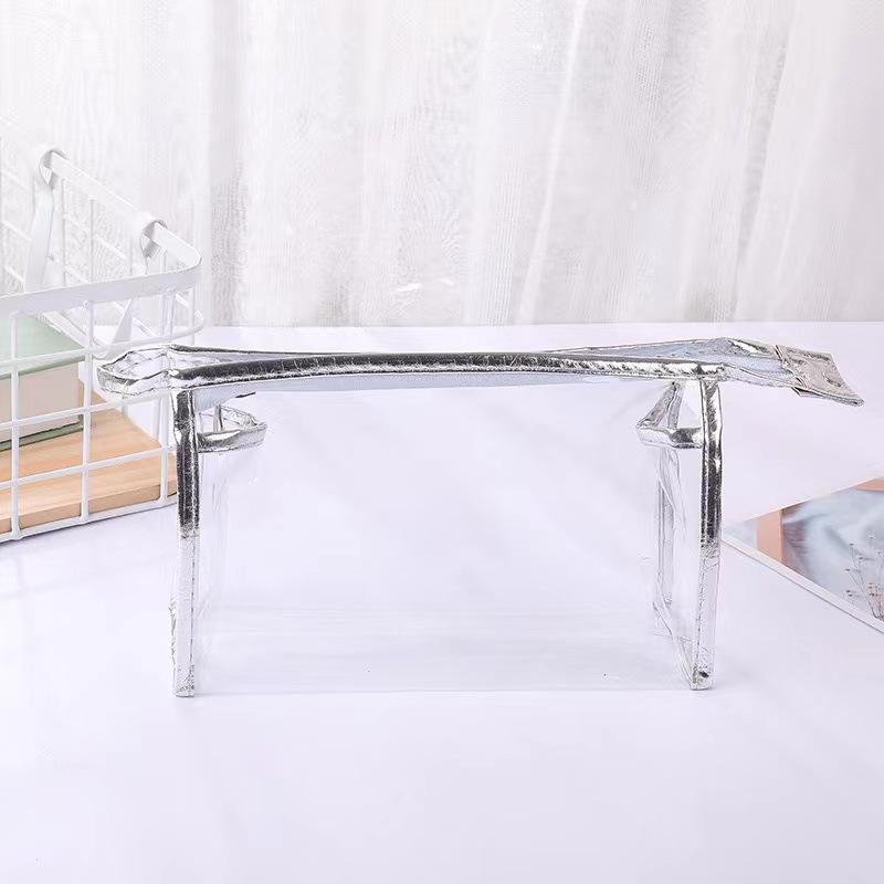 Transparent Fashionable Makeup Bag For Womens Travel Storage Bag Washing Pouch