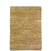 Ochre Braided Leather Living Room Rug 120x170