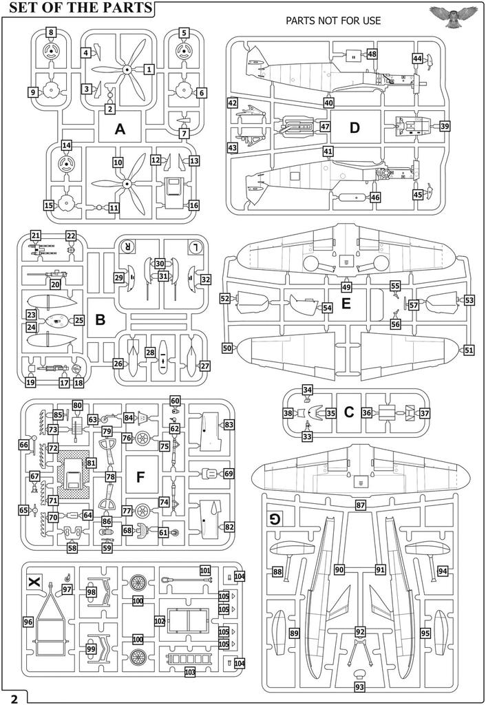 Пластиковая модель истребителя Sovaem Luftwaffe Messerschmitt 1/72 Bf109W-2