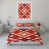Red and orange plaid. Bedding sets Duvet cover sets Duvet covers Pillowcases(1 * Duvet Cover 2 * Pillowcases, without duvet insert)