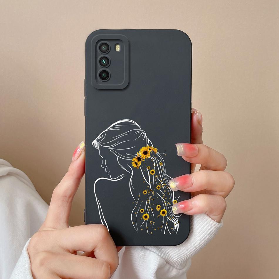 For Poco M3 Pro Case Cartoon Soft Liquid Silicone Full Coverage Anti Drop Phone Shell For Xiaomi Poco M 3 Pro M3Pro Bumper Funda