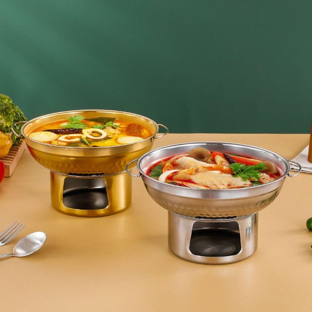 Fast Heating Thai Hot Pot Thickened Double Ears Hot Pot Stainless Steel Hot Pot Hiking Trip