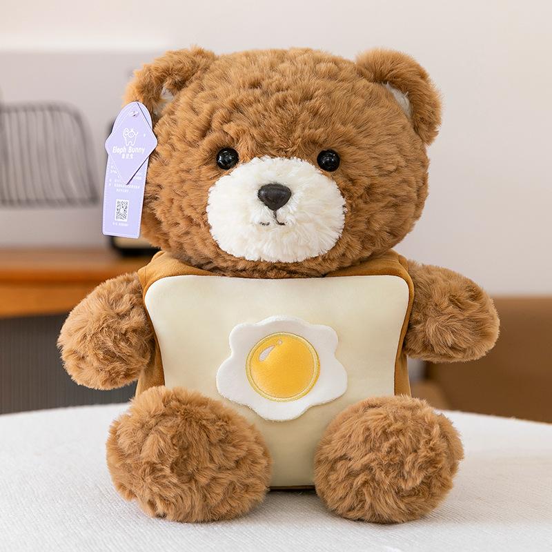 New Bread Bear Series Plush Toys Cake Toys Croissants Cute Bear Dolls Children's Sleeping Toys