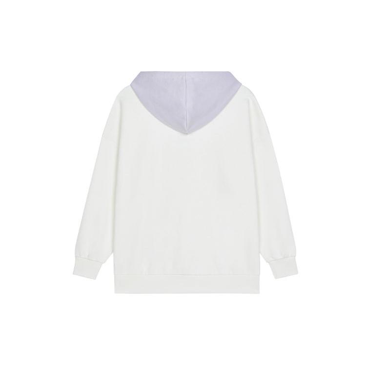 (WMNS) New Balance Logo Fleece Hoodie Asia Sizing 'White Lilac' Women's AWT13346-AS8