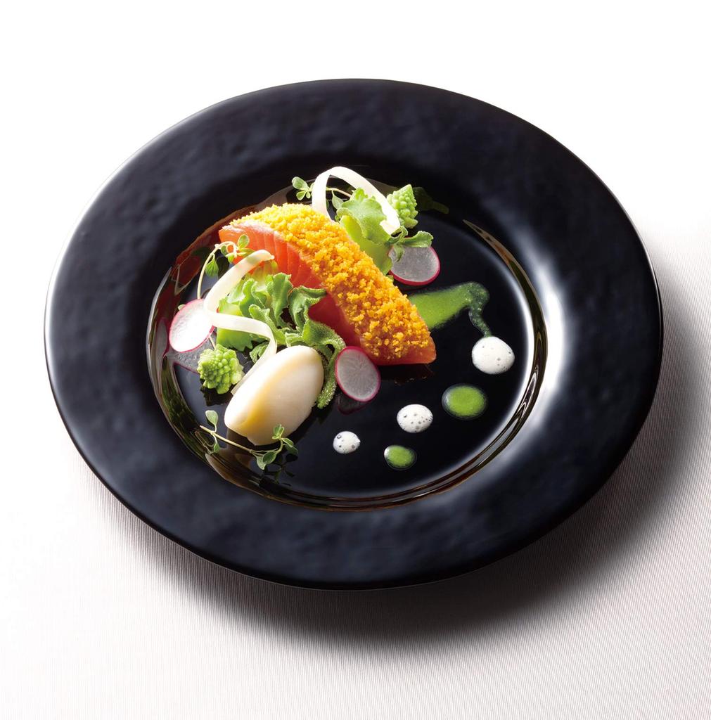 Toyo Sasaki Glass Orbit Black Bowl Made In Large Round Glass 46055BK 275, Japan, Plate, Dish, Tableware,