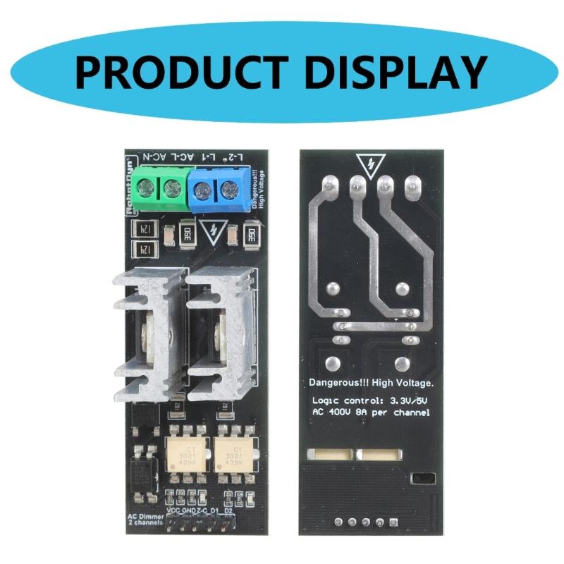 AC Lighting Control Light Dimmer Module 2Independent Channel Dimmer for PWM Control Projects AC50/60hz 220V/110V
