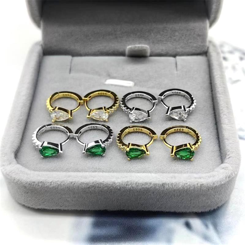 Diamond Drop-Shaped Ear Buckle Fashion High-End Super Girl Earrings Jewelry for Women