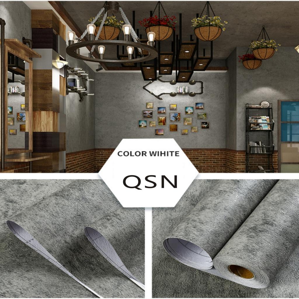 Industrial Cement Grey Clothing Store Living Room Decor Contact Paper Vinyl Self Adhesive Waterproof Wallpaper Wall Stickers