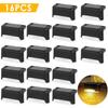 4–16PCS Solar LED Step Lights Waterproof Stair Fence Deck Railing Lamps for Outdoor Patio Yard Pathway Garden Night Decoration