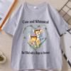 Cute and Whimsical Deer Tshirt Cotton Short Sleeve Tshirt Summer Roun Dneck Base T Shirt for Unisex WOMEN Comfortable Clothing