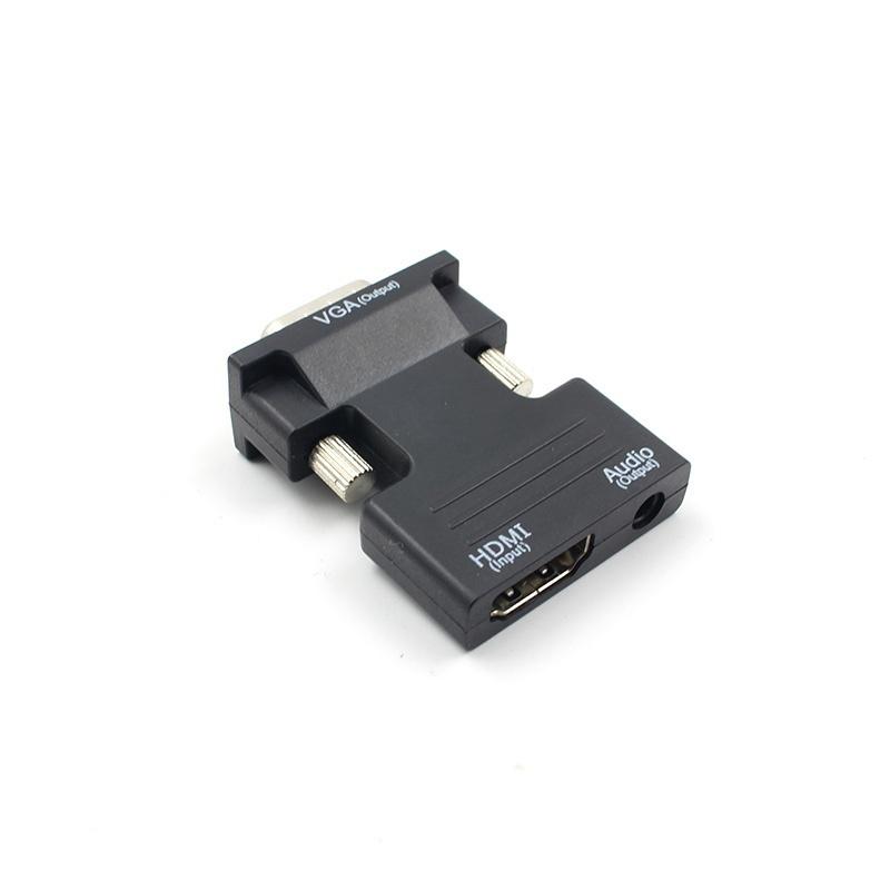 Компактный адаптер HDMI Female to VGA Male с поддержкой аудио, разрешение 1080P