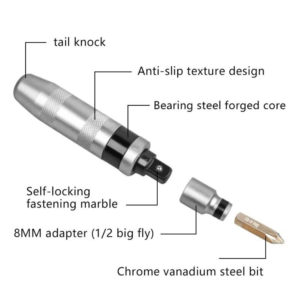 7PCS High Torque Impact Screwdriver Hardness Screw Tool Set Non-slip Screw Extractor Hand Tool