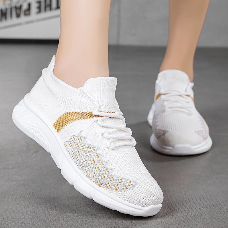 Весна и осень Новые повседневные туфли Женская обувь Flyknit Легкие и дышащие женские кроссовки Женская спортивная обувь