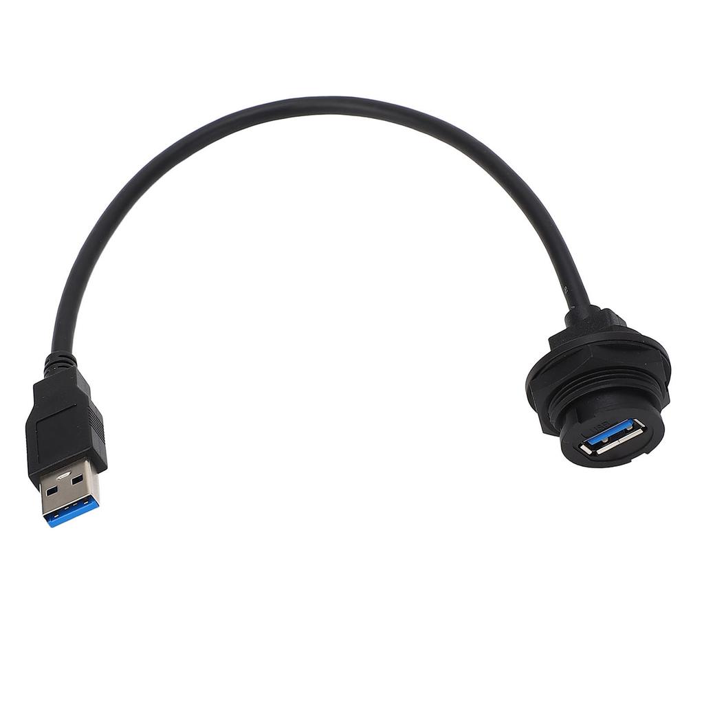 USB3.0 Панельный разъем Водонепроницаемый разъем для передачи данных с удлинительным кабелем Мужской Женский Прямая головка 0.3 метра