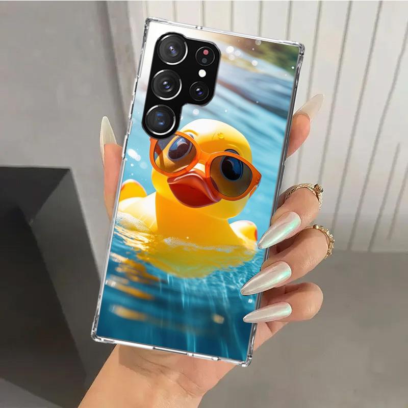 Чехол для телефона 'Резиновые уточки в бассейне' для Samsung Galaxy S26 S24 S23 Ultra S25 Edge S22 S21 Plus S20 FE + Мягкая печатная накладка Funda