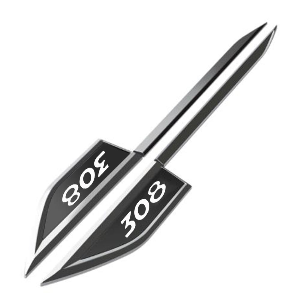 Auto Door Fender Side Blade Badge Car Body Sticker For Peugeot 206 207 208 306 307 308 406 407 408 3D Metal Side Sticker