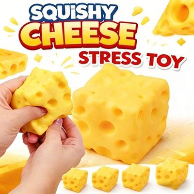Сыр Новинка Сенсорная Игрушка-Антистресс Мягкая Резиновая Прыгающая Сжимаемая Игрушка для Снятия Тревоги Тренировки Концентрации Офис Дом Декомпрессия