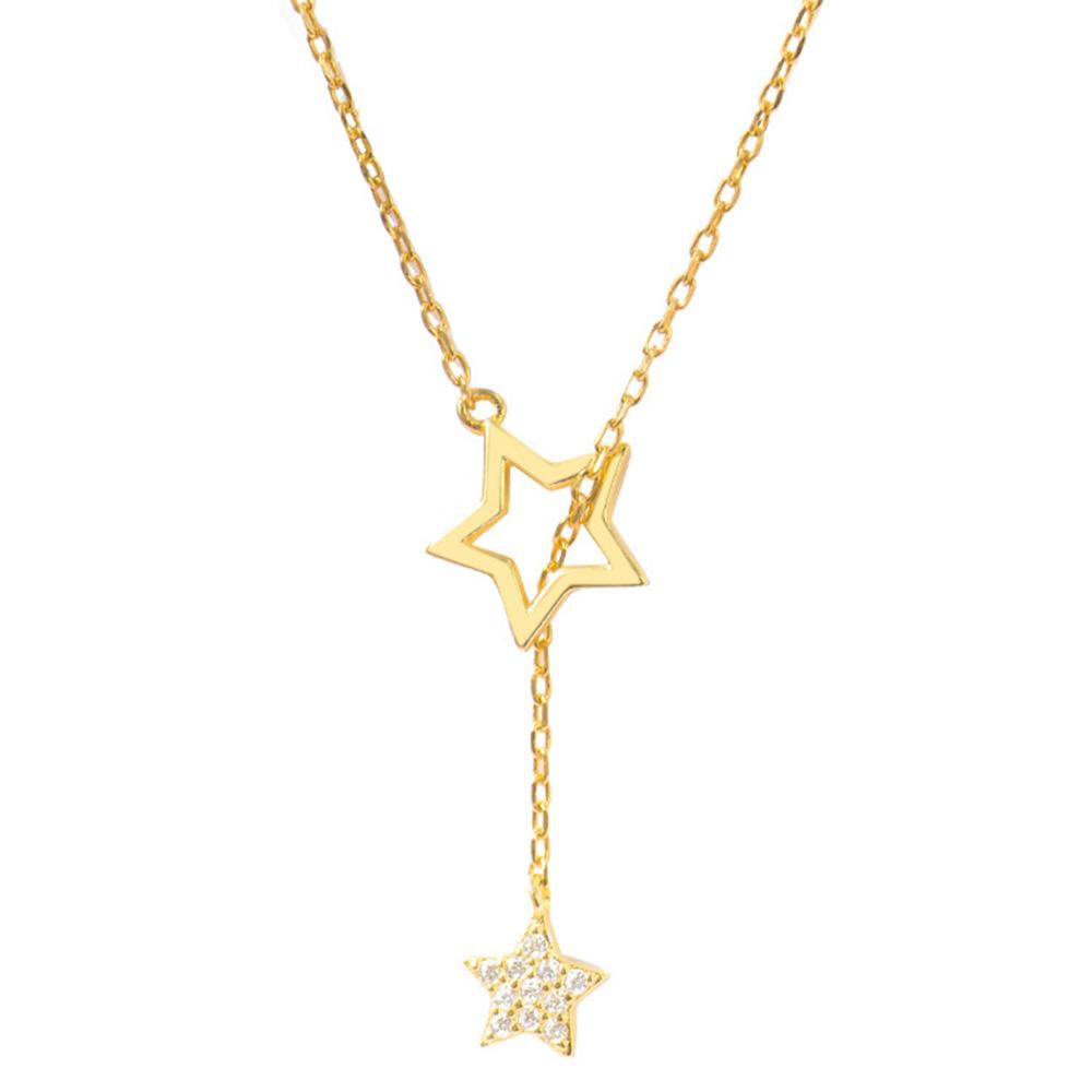 Female Fashion Temperament Charm Simple Star Necklace Chocker Clavicle Chain Star Pendant