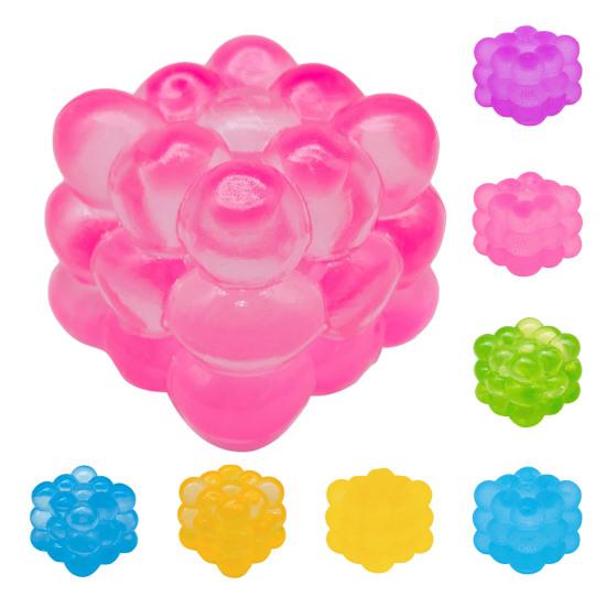 Мини Круглый Кубик Сквиши Игрушка Снятие Стресса Тревоги Виноградный Ледяной Кубик Сенсорная Игрушка Подростки Взрослые Портативный Мягкий TPR Кубик Игрушка для Сжатия