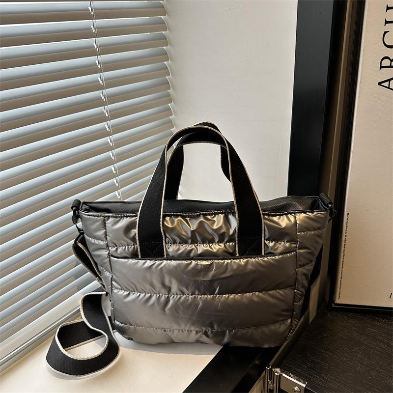 Повседневная модная осенне-зимняя сумка-тоут большой вместимости из пухового хлопка, сумка-облако, плюшевая сумка, женская на плечо, сумка-мессенджер