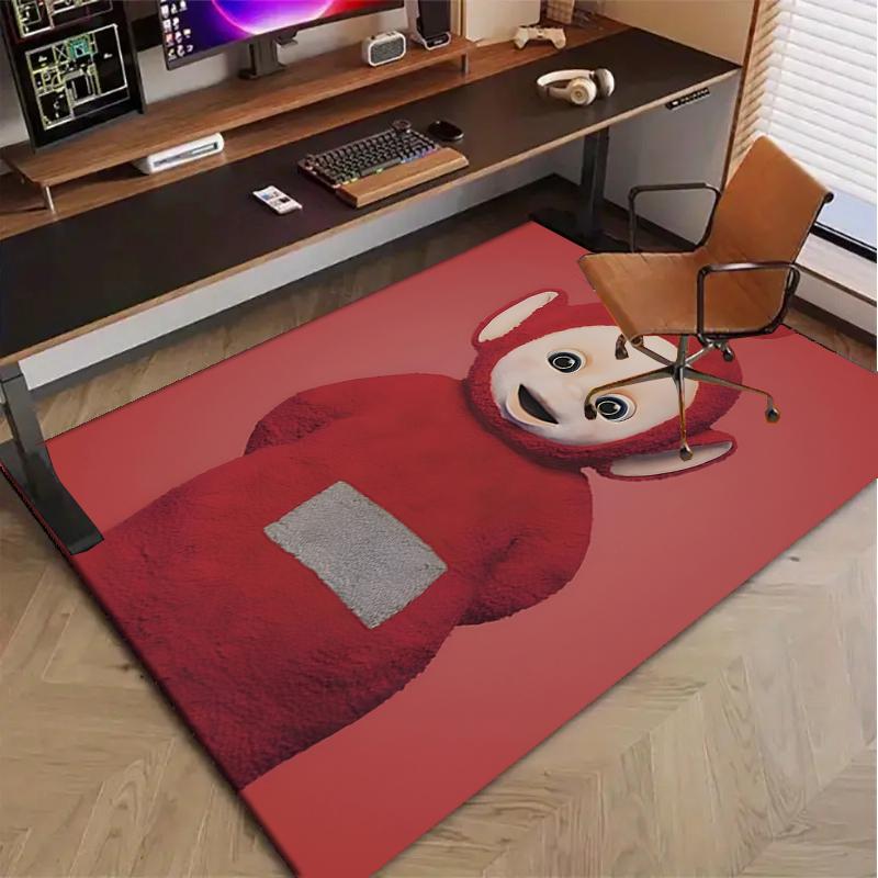 Teletubbies Polyester Carpet, Soft Indoor Mat for Office Chair, Living Room, Computer Desk - Decorative Home Office Rug Design