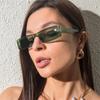 Модные винтажные женские солнцезащитные очки в маленькой квадратной оправе, модные ретро-очки в прямоугольной оправе, защита UV400, повседневные очки