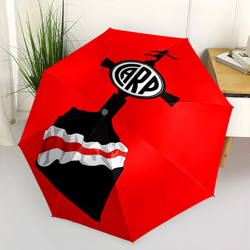 Feyenoord Rotterdam logo Print Automatic Umbrella, 8 Rib Iron Frame, Plastic Handle, Suitable for Outdoor Travel &Daily , Ideal Gift