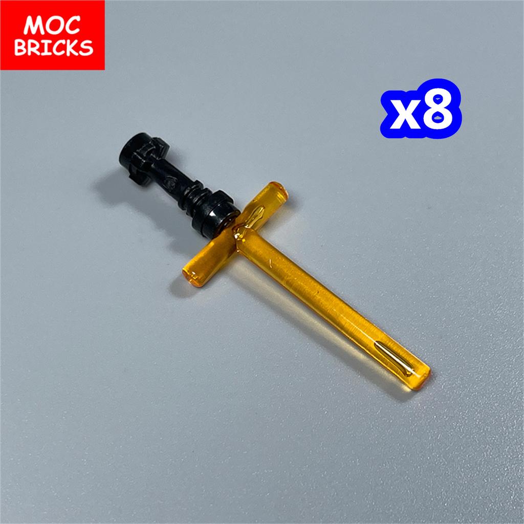 Нетоксичные кубики Moc Рукоять меча Стержень 4L 2L Скрещенное лезвие светового меча 21699 64567 4 см Фигурка Оружие Образовательные блоки Сборные детские игрушки