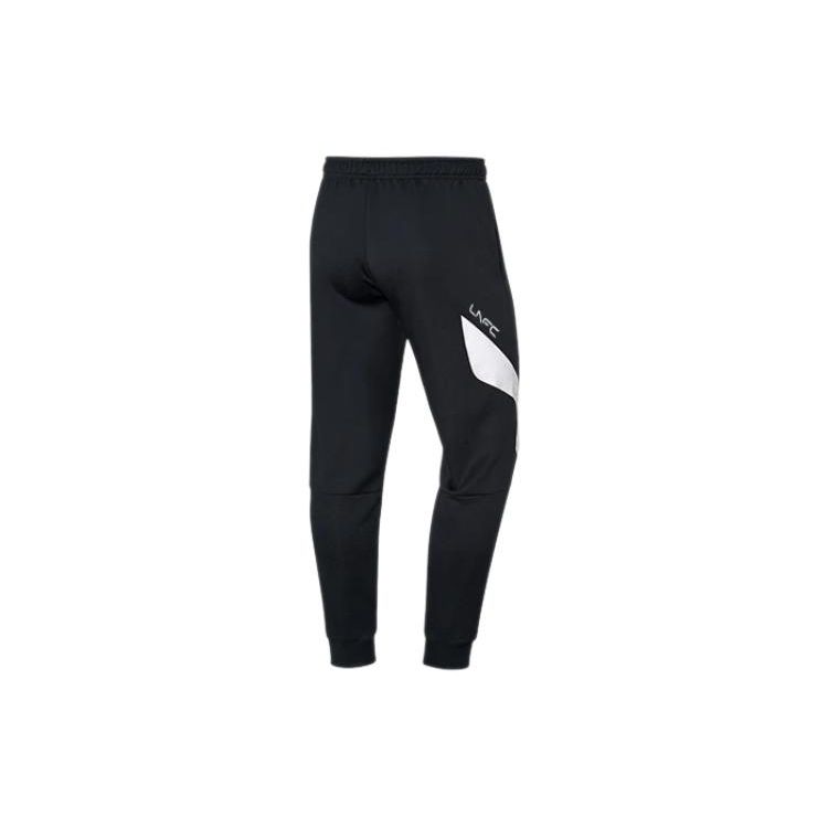 Li-Ning Спортивные штаны с капюшоном и длинными рукавами, цветные блоки с логотипом, манжеты, комплект с капюшоном для мужчин, активная одежда, черный цвет AWDS441-1+AKLS437-1