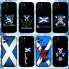 Шотландия Шотландский флаг Чехол для телефона Для iPhone 17, 16, 15, 14, 13, 12, 11 Plus, Pro Max, Мягкий силиконовый черный чехол
