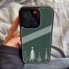 Модный Чехол для Телефона с Рисунком Елки в Стиле Ins Для IPhone17 16 15 14 13 12 11 Pro Max Глянцевая Жесткая PC Крышка HD