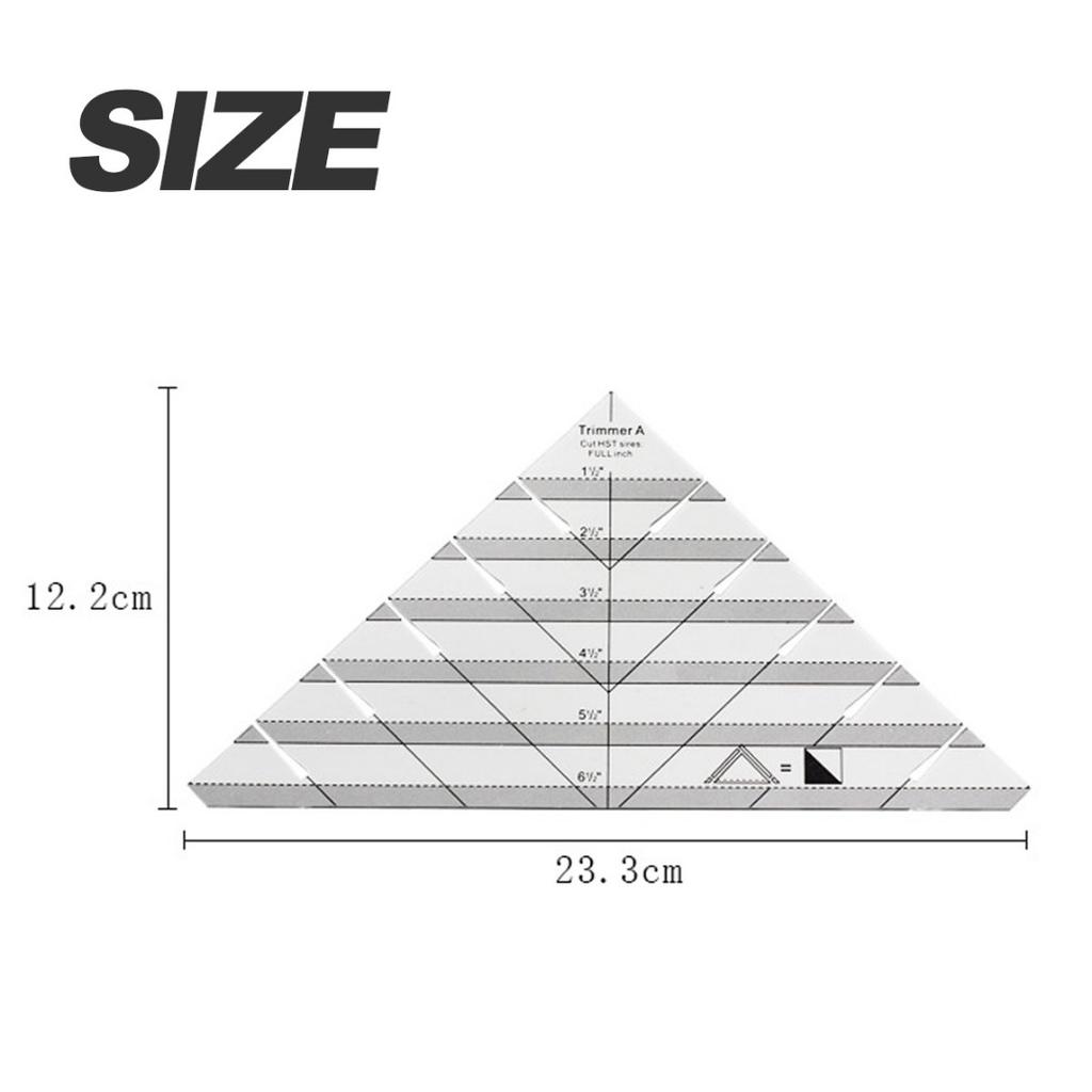 Акриловая треугольная линейка для квилтинга, шаблоны, швейная линейка для резки лоскутной ткани