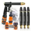 Garden Water Gun 3/8" 1/2" 3/4" Nti-slip Quick Connect Hose Accessories Gardening Watering Flowers Cleaning Cars Washing Ground
