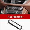 For Alfa Romeo Giulia Stelvio Accessories Car Interior Carbon Fiber Color Center Console AC Button Panel Cover Frame Sticker Decoration