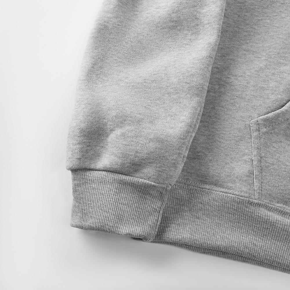 Осень Зима Унисекс Оверсайз Повседневное Худи с Заниженной Линией Плеча