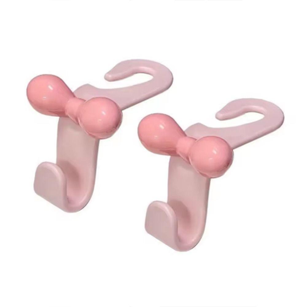 4Pcs Bowknot Sundries Back Storage Hook Dopamine Seat Back Hanger  Automotive Accessories