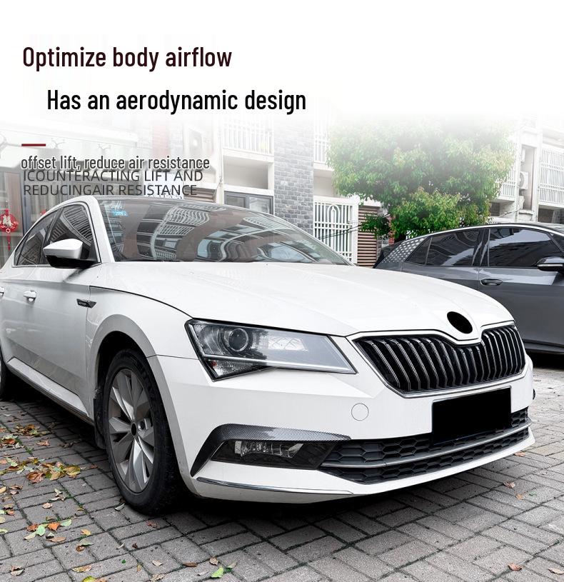 Skoda Superb MK3 2015-2019 Передний бампер Дефлектор ветра Спойлер Наклейка
